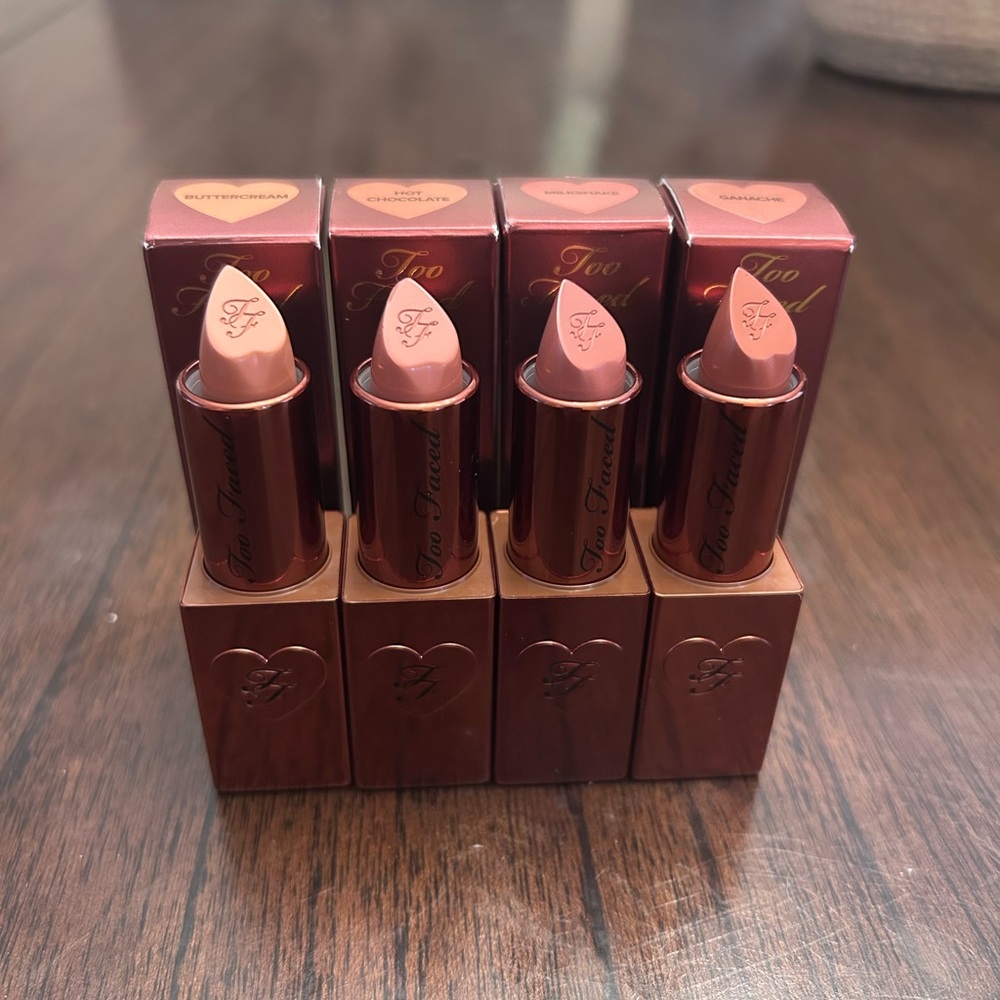 NEW Too Faced cream lipstick set of 4 NIB lipsticks